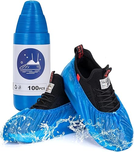 Miniatura 8 de Fundas desechables antideslizantes  Paquete de 100 fundas impermeables para zapatos, botines duraderos para fundas de zapatos, fundas desechables