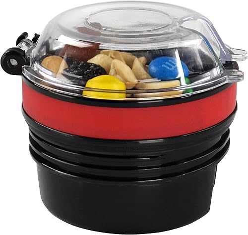 Miniatura 7 de Vaso combinado de bebida para aperitivos, vaso de bebida con aislamiento de doble pared de 22 onzas rojo brillante con cuenco para aperitivos