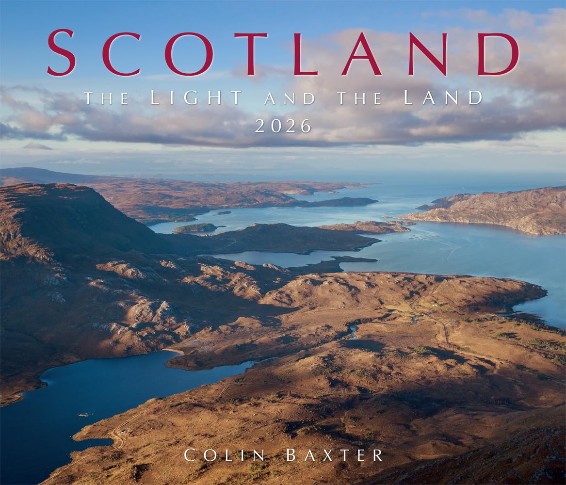 2026 Scotland Calendar: Scotland Light & Land - Wall Calendar - Month to View - Wiro Bound - Hanging Wall Calendar - 12 Month
