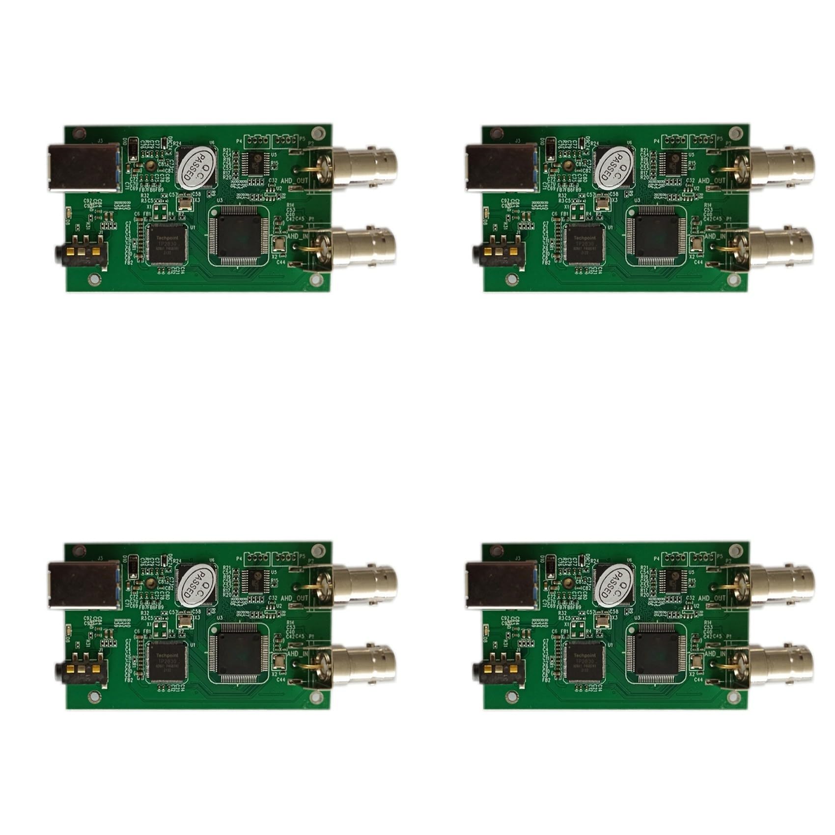 4X Convertidor de Vídeo AHD CVBS CVI TVI una USB Módulo de Tarjeta de Captura de Vídeo y Audio AHD Unidad HD Analógica 1080P Sin Bucle con Salida