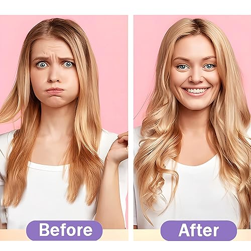 Miniatura 2 de 50 rizadores de pelo en espiral sin calor de 22 pulgadas mágicos sin calor para cabello largo, 6 ganchos para peinar, juego de rodillos de pelo