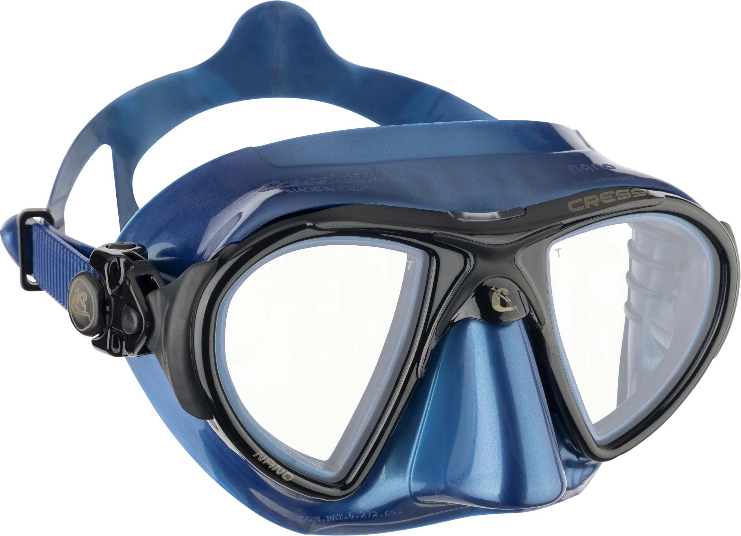 Nano Mask - Professional Compact Low Internal Volume Scuba Freediving Snorkeling Mask, One Size, Adult Unisex