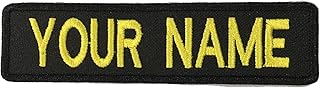 shangye Custom Embroidered Name Patches,Personalized You Name Tag Hook and Loop,Iron On Police Patch for Tactical Vest,Jacket,Carrier,Hat/4'' x 1''/3''x1'', Black