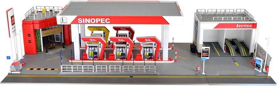 Amazon | Tiny City Bd28 中国石油化工 ガソリンスタンド 洗車場