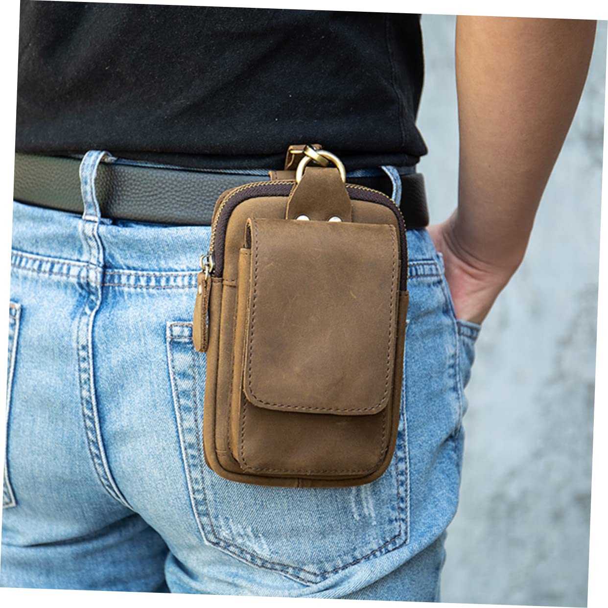 Pochette de Ceinture pour Téléphone Portable Grosse en PU, Holster