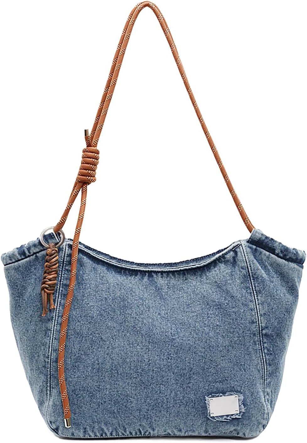 Flowyair Women Denim Tote Bag Casual Trendy Crossbody Shoulder Handbags