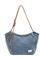 Flowyair Women Denim Tote Bag Casual Trendy Crossbody Shoulder Handbags | Jean Bag With Adjustable Woven Strap, Large Capacity, Y2k Going Out, Cute, Hobo Bag, Vintage, Handbag, Casual Style