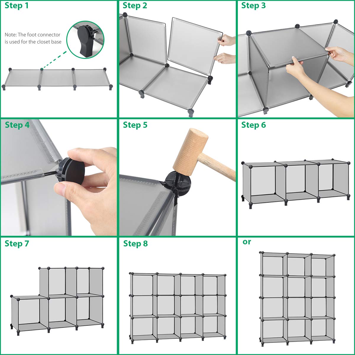 TomCare Cube Storage 12Cube Closet Storage Shelves Cube Organizer Cube