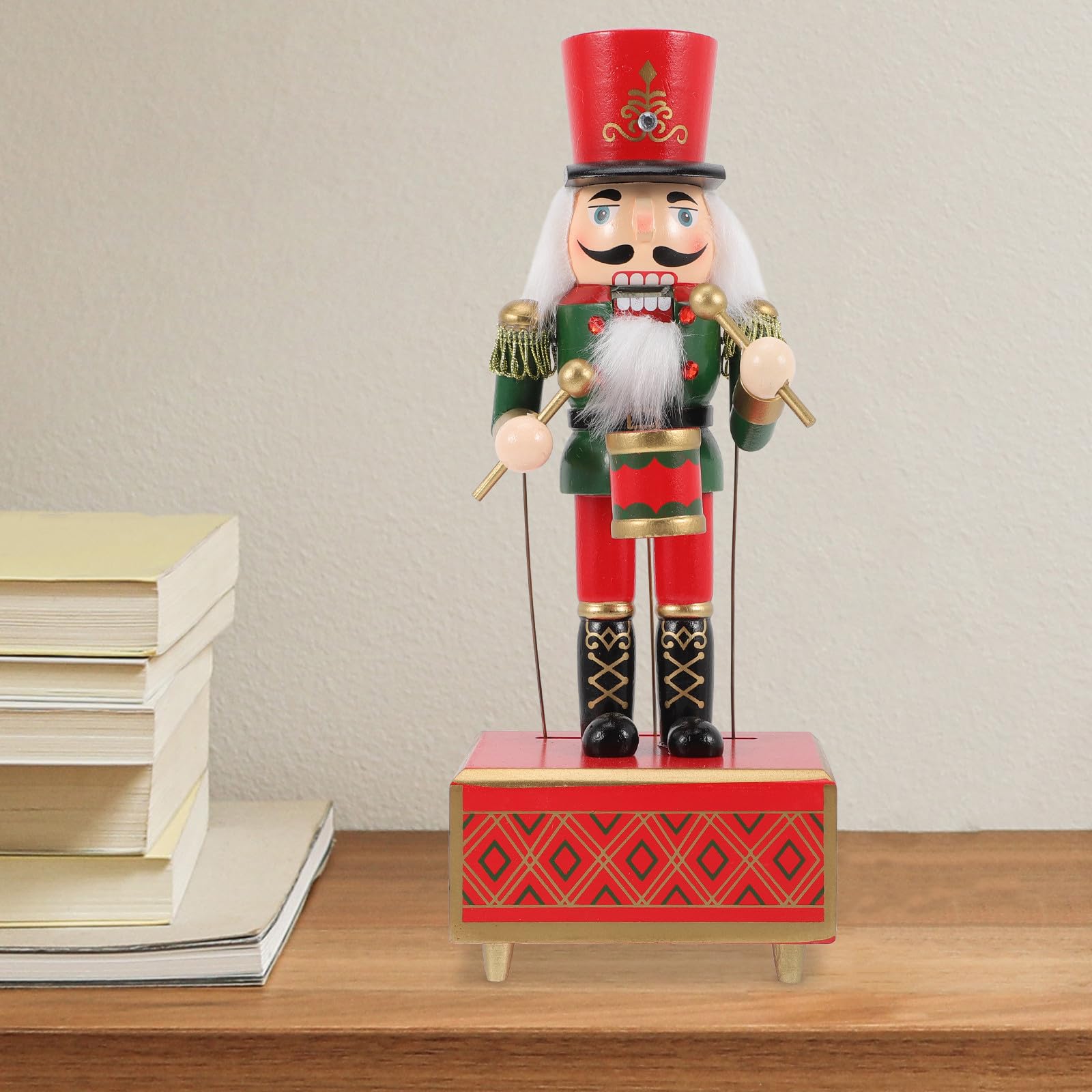 Weihnachts Spieluhr im Nussknacker Design 32cm Musikspiel und Tischdekoration für Festliche Weihnachtsstimmung