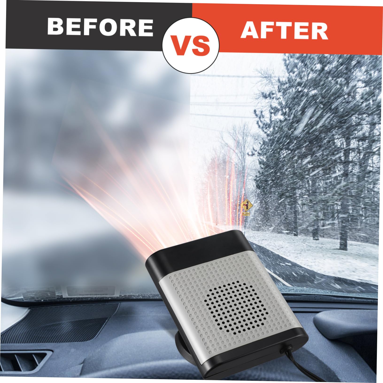 PLAFOPE Chauffage De Voiture 12 V Désembueur De Pare-brise Dégivreur Rotatif Pratique