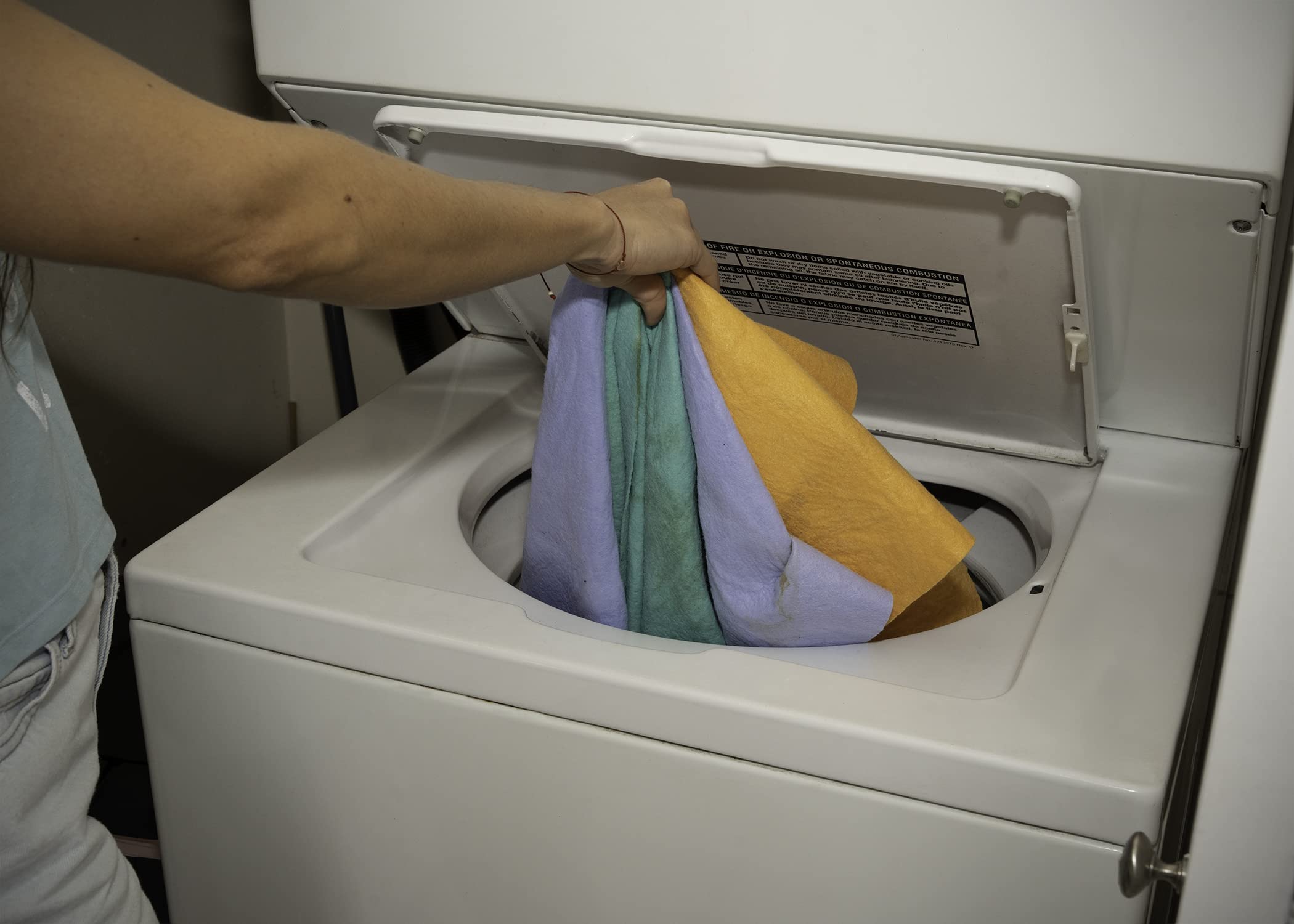Shammy - Toalla de tela súper absorbente, extra grande, naranja, para limpieza de suelos de coche, mascotas, cocina, paquete de 10