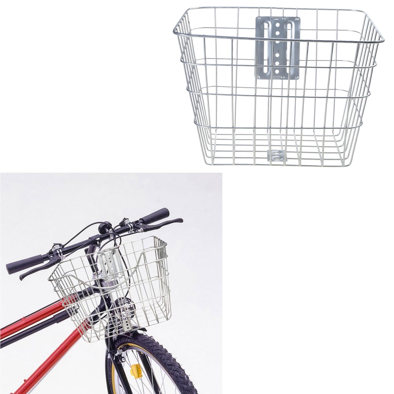 Folding Bike Basket Front Handlebar Shopping Bag Detachable Metal Bicycles Basket Bicycles Accessories Easy to Use