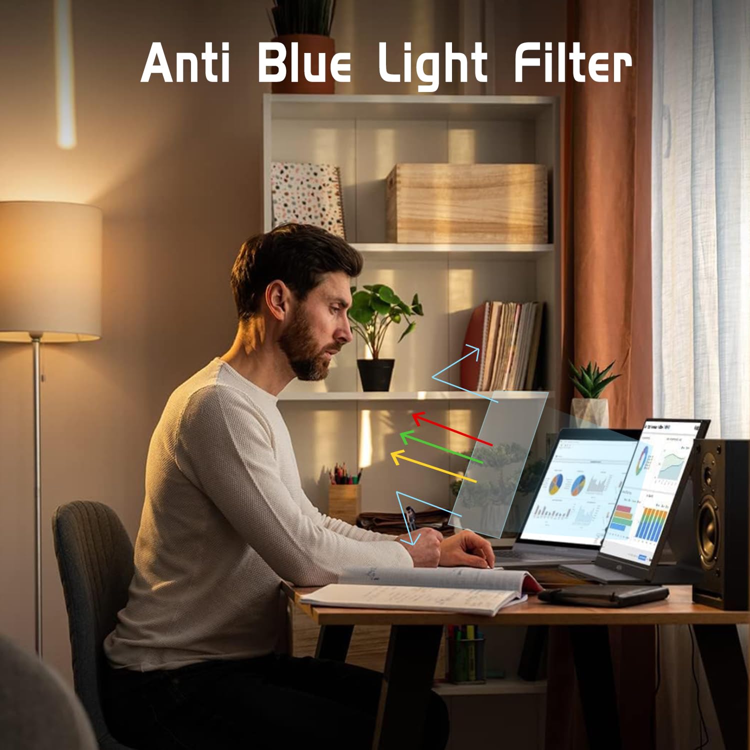 Paquete de 2 protectores de pantalla de monitor portátil de 15.6 pulgadas para ASUS/MNN/KYY/ARZOPA/Yxk/Lepow/InnoView, pantalla mate antideslumbrante y resistente a las huellas dactilares 4