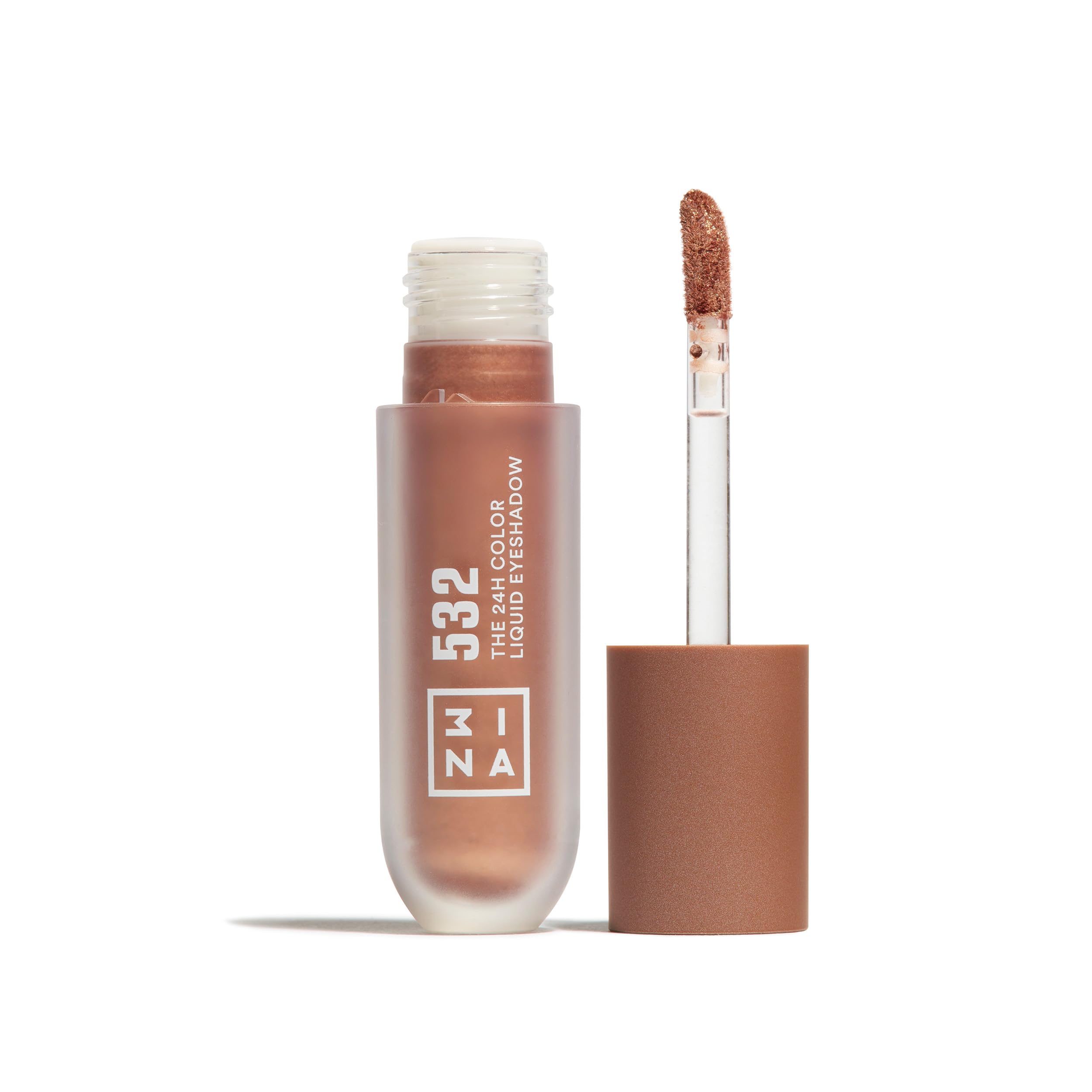 3INA MAKEUP - The 24H Color Liquid Eyeshadow 532 - Marrón dorado - Sombra de Ojos Líquida Marrón dorado de Larga Duración 24H con Fórmula Waterproof - Textura Ligera - Vegan - Cruelty Free