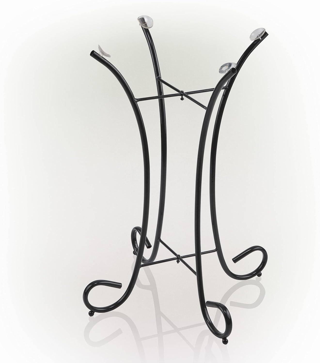 Alpine Corporation KPP160 Birdbath Metal Stand, 25 Inch Tall, 18"L x 18"W x 23"H, Black : Patio, Lawn & Garden