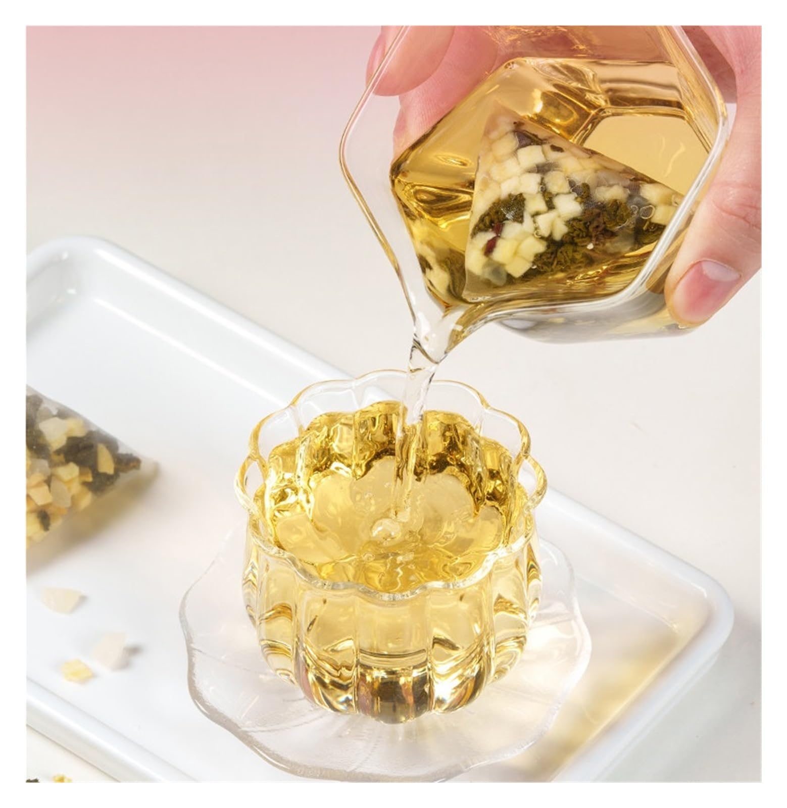 Té de frutas Oolong de melocotón y melocotón blanco 90 g (30 bolsas triangulares) Adecuado for preparar tanto en frío como en caliente. Sabroso(3pcs)