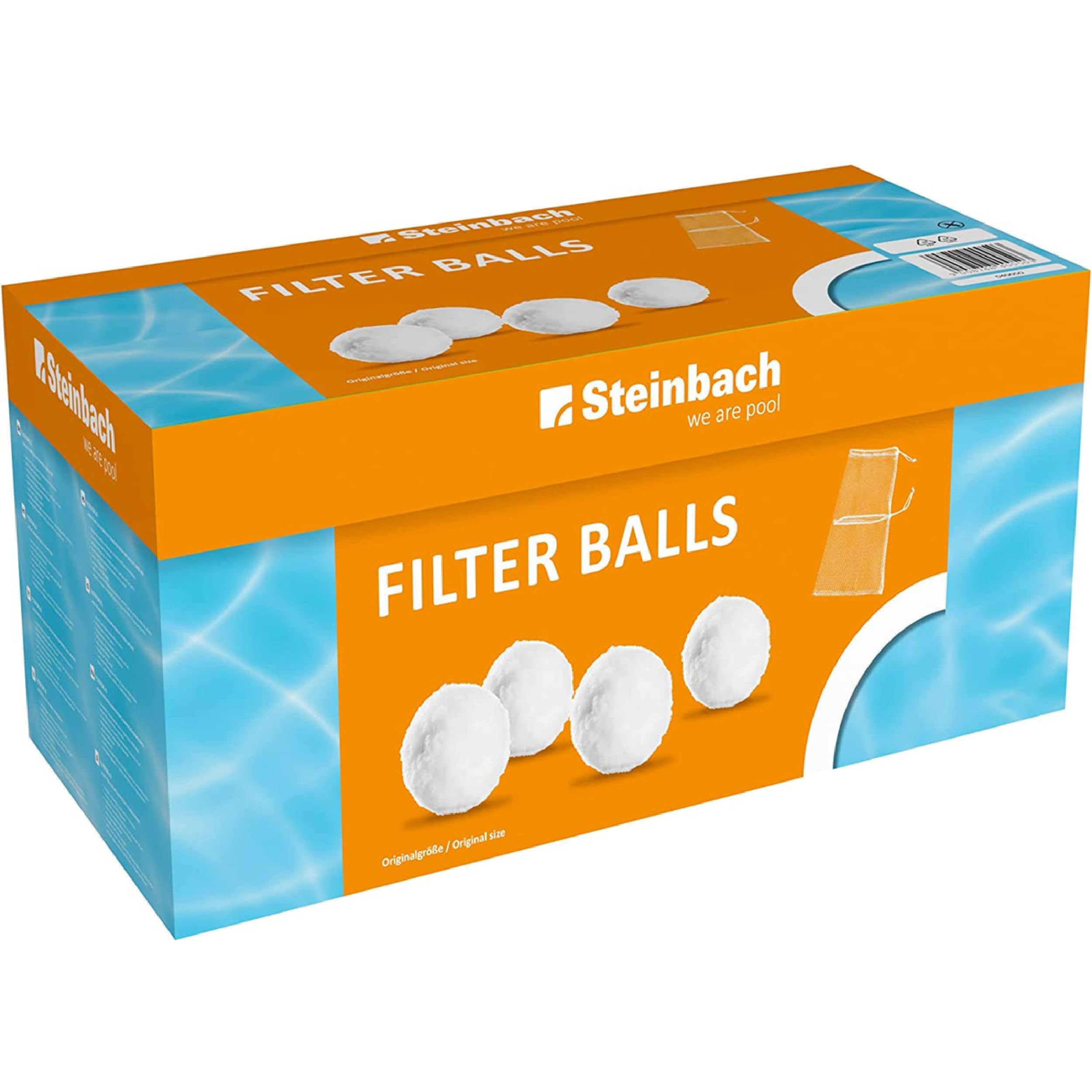 STEINBACH Filter Balls | 2100 g Pool Filterbälle für Sandfilteranlagen | Ersatz für Filtersand | hohe Filterleistung | langlebig & waschbar | energiesparend
