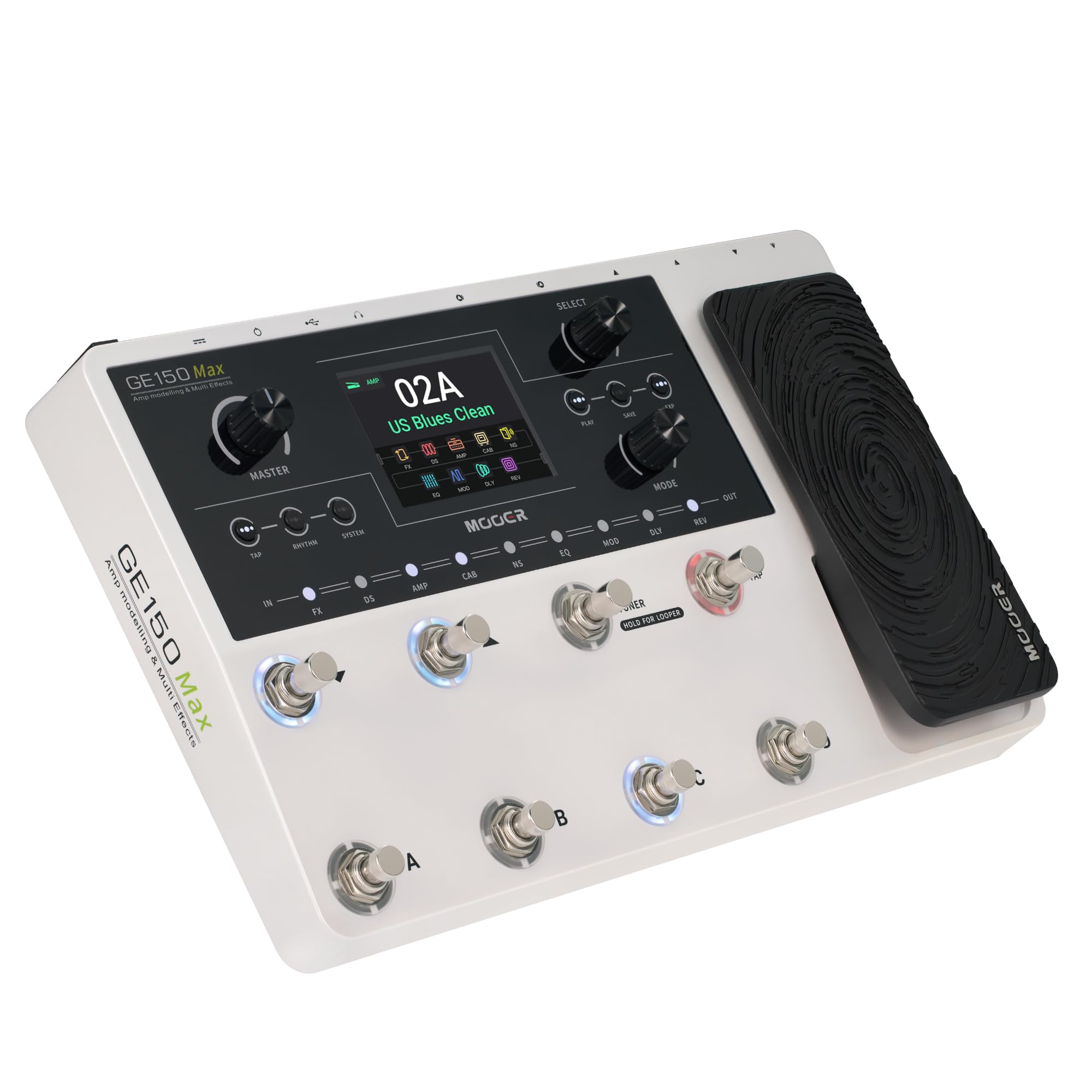 MOOER GE150 Max New Era Gitarrenverstärker Modellierung Multi Effekte Pedalboard All in One Floor Pedal für Studio Recording Practice Live Show
