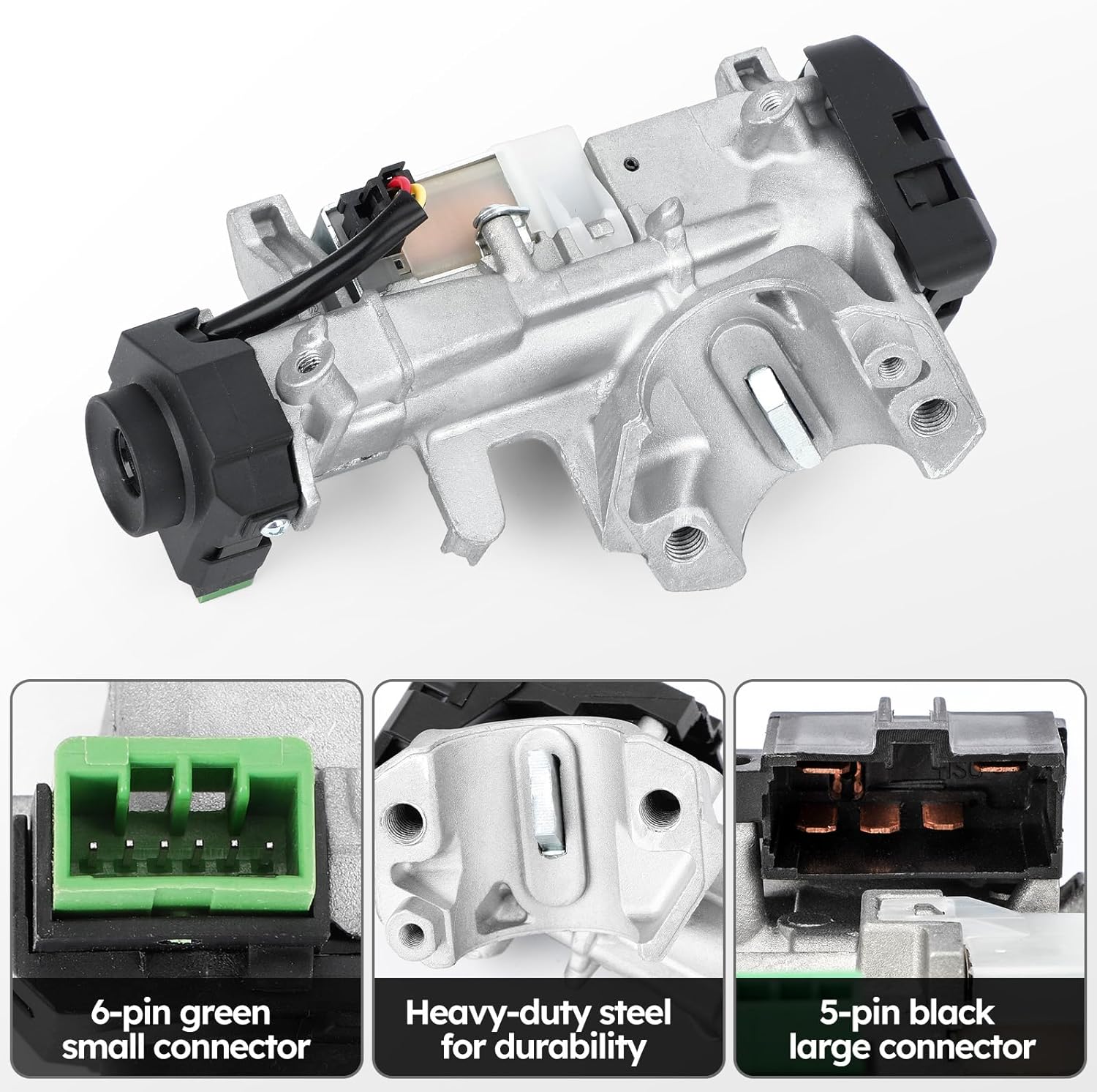 35100-SDA-A71 Ignition Switch Lock Cylinder & Left/Right Door Lock Cylinder with 2 Chip Keys for Honda 08-16 Accord, 06-11 Civic, 07-11 CR-V, 09-11 FIT, 07-11 Odyssey (with Chip ID46 Keys)