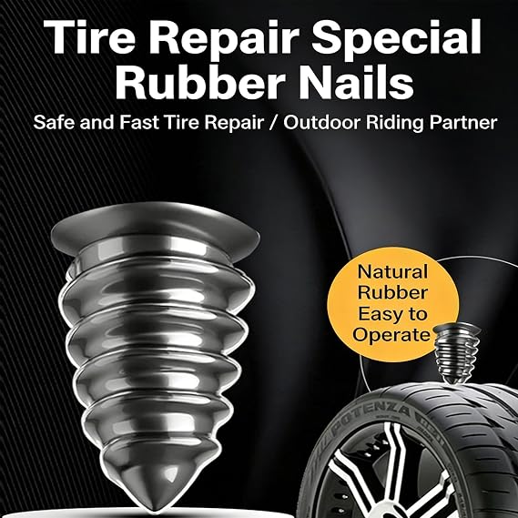 Self Sealing Tire Repair Screws,Tire Repair Rubber Nails Kit with 2 Sizes,2026 New Vacuum Phillips Head Tires Plug,Screw in Tires Plugs Heavy Duty,Fast Self-Service Tool for Car,Truck,Motorcycle (40)