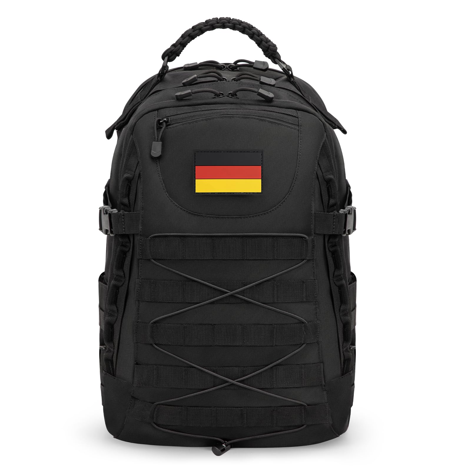 Jueachy Wojskowy plecak taktyczny 25 l plecak czarny, Czarny