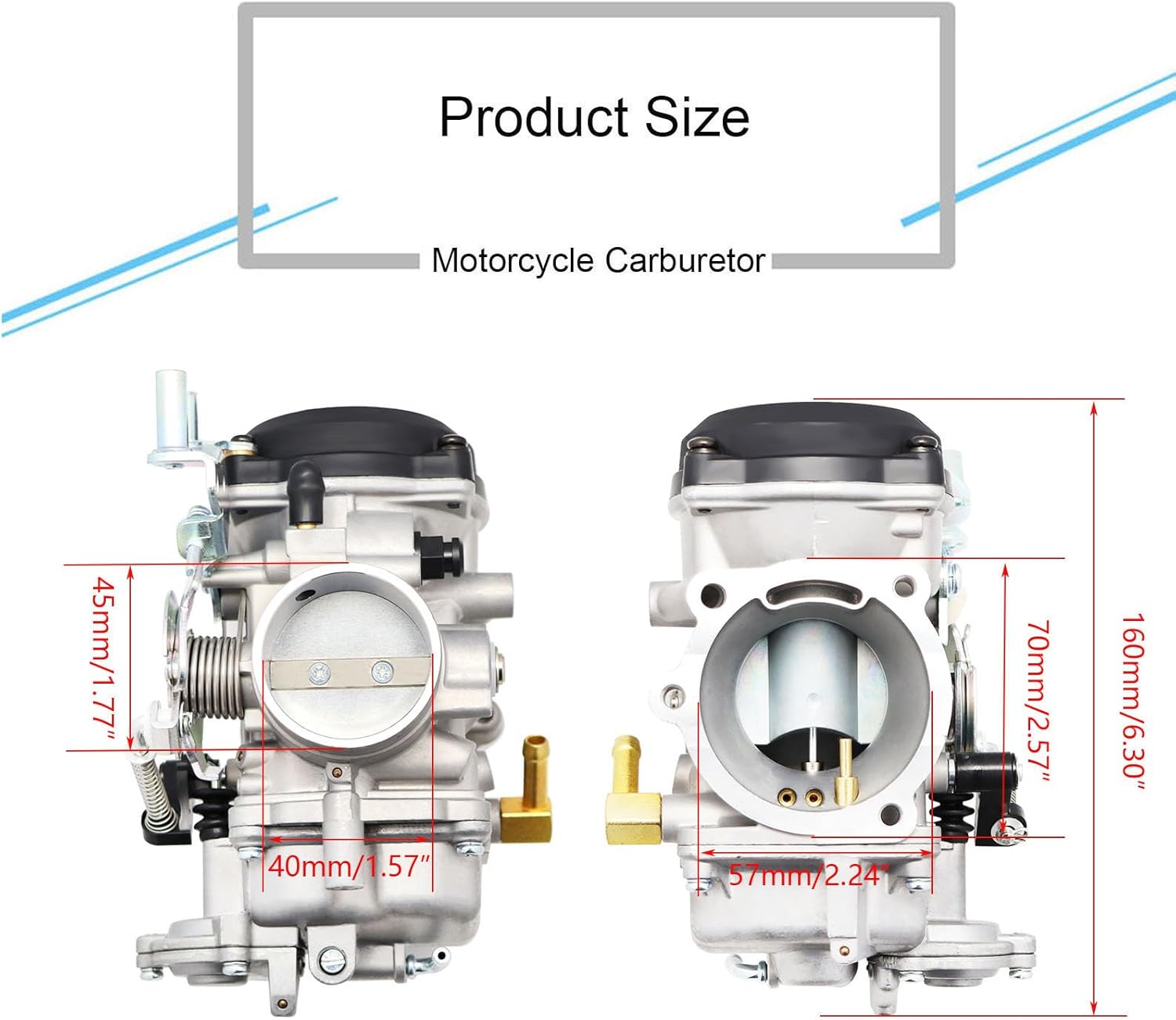 CV40 Carburetor & Choke Cable Replacement for Harley Davidson Dyna Electra Glide Fatboy Softail Sportster 1200 XLH1200 Sportster 883 XL883 XLH883 27490-04 CV40 Carb