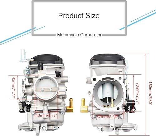 Miniatura 4 de Repuesto de carburador CV40 para Harley Davidson Sportster 1200 XLH1200 Sportster 883 XL883 1998-2016 / Softail 1988-2017 / Dyna FXR FXD 1988-2016 /