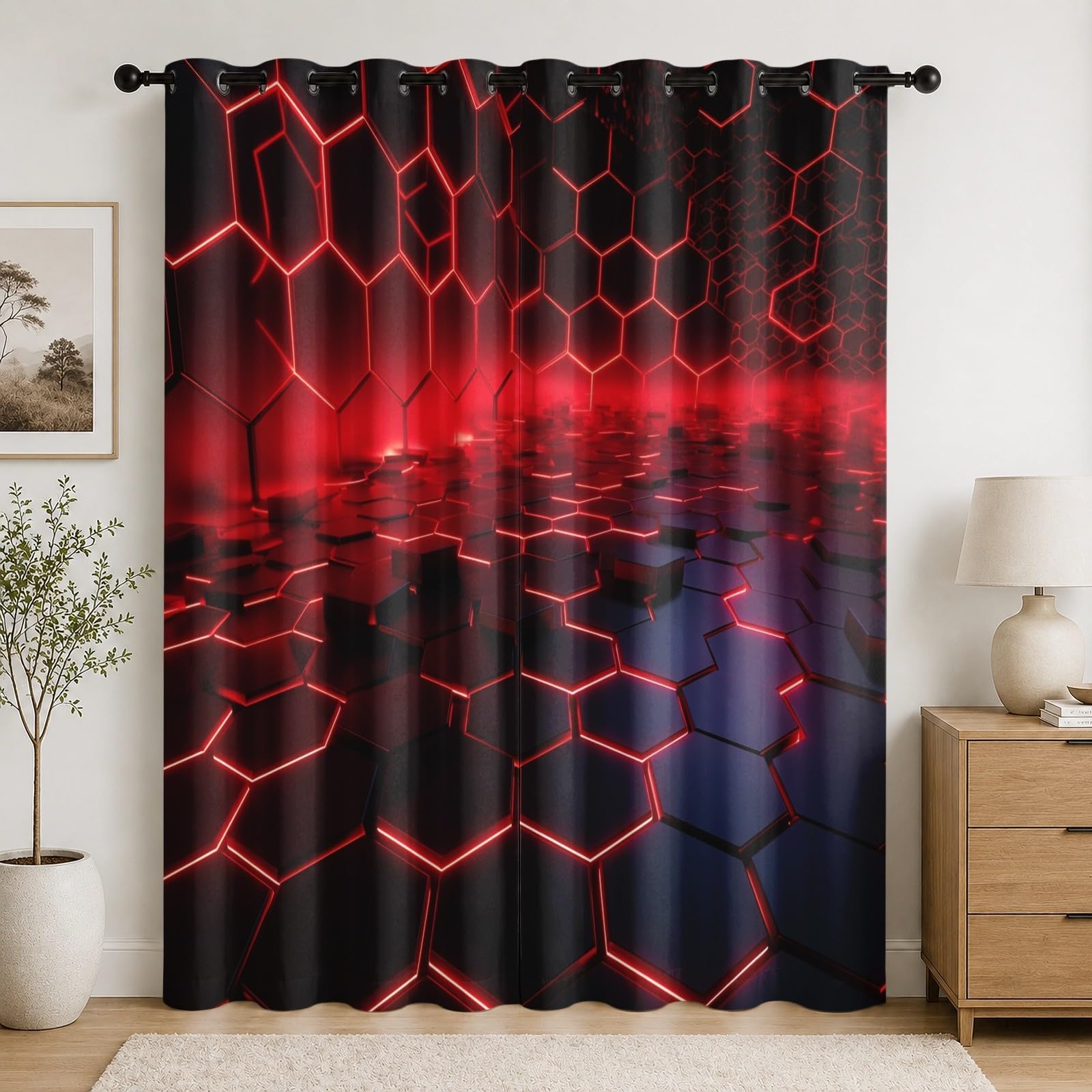 Rideaux isolation lumière pour chambre adulte et enfant motif science-fiction 3D