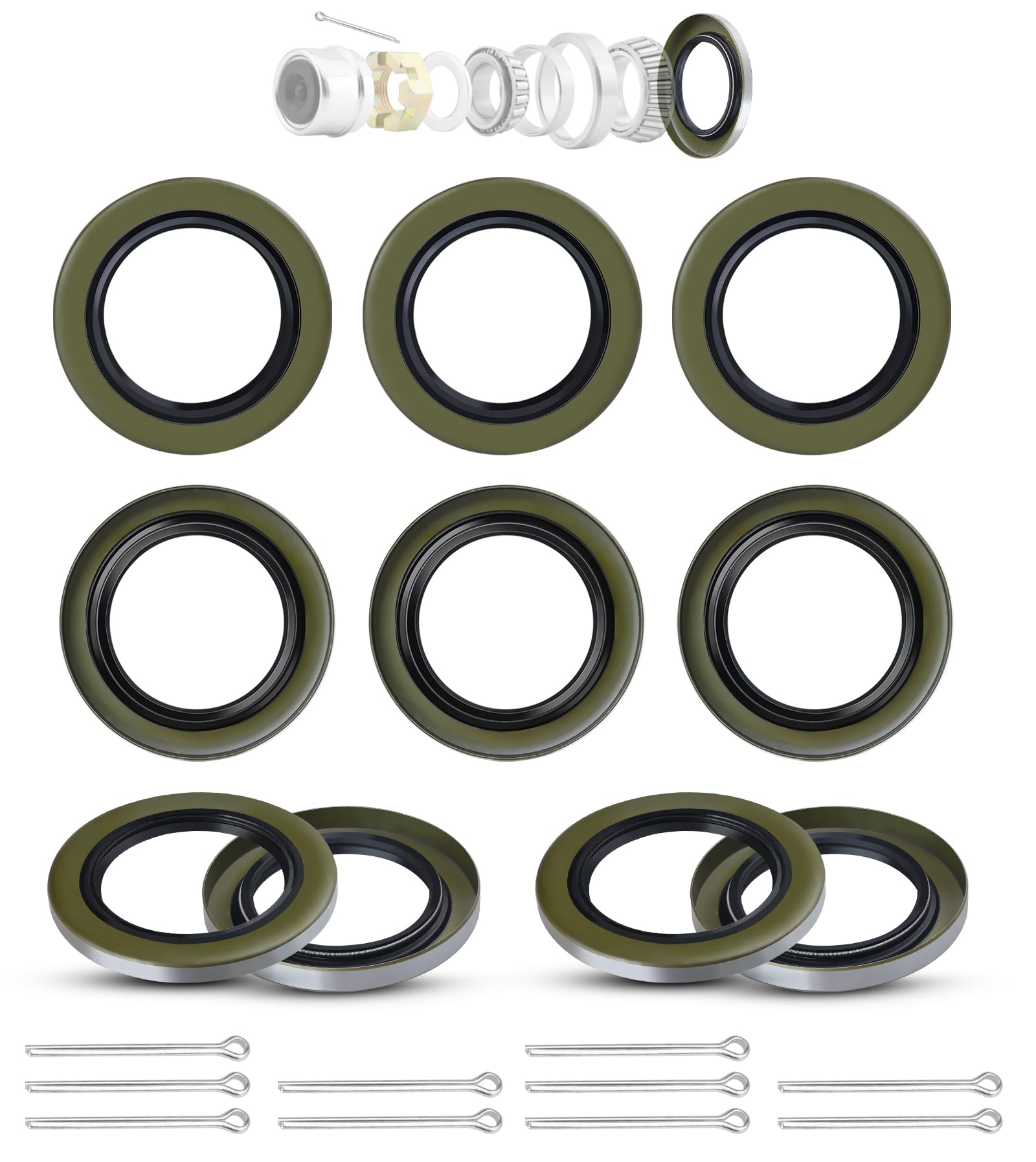 1.249"IDx1.983"OD Trailer Hub Spindle Grease Seal for 2000-2200lb Axles.