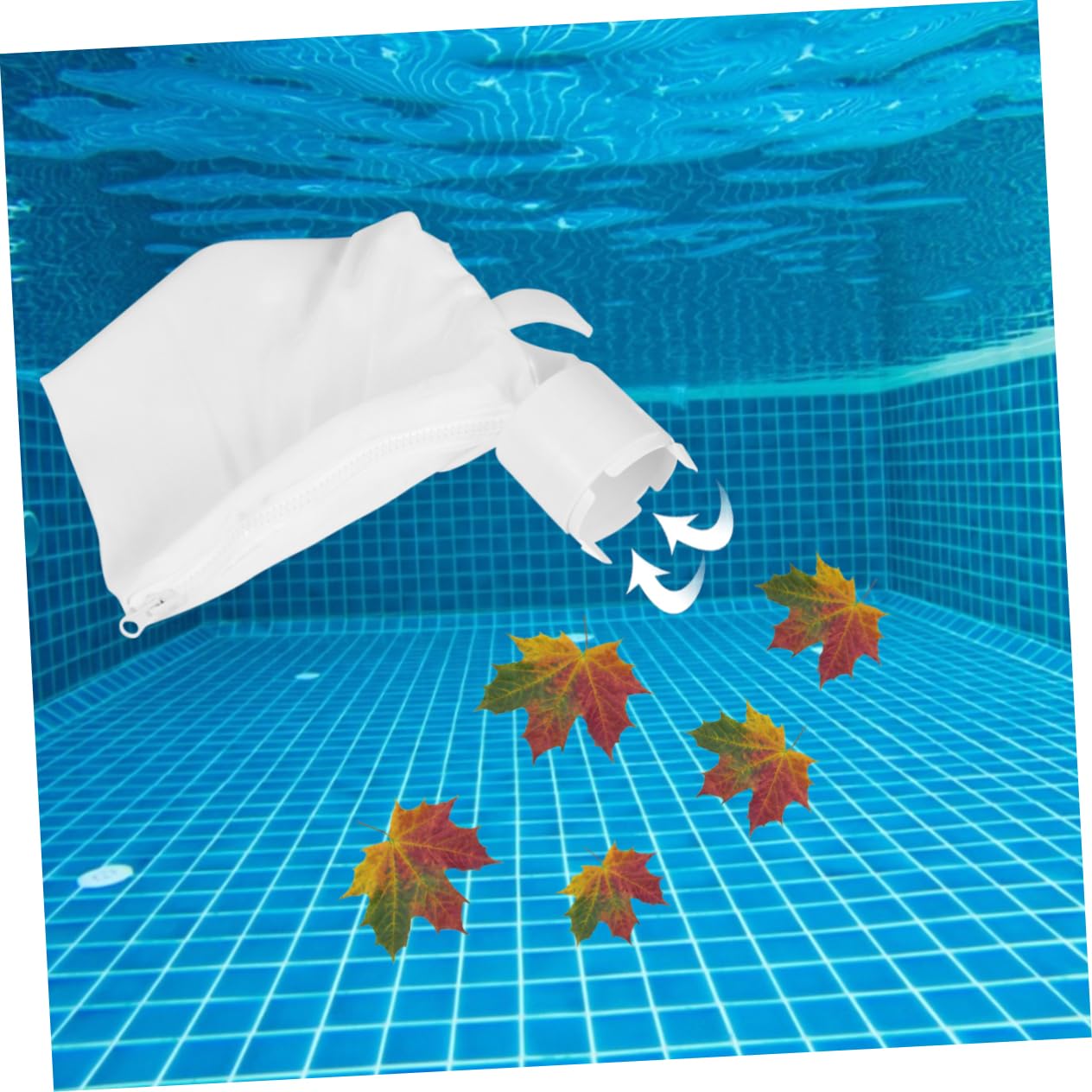 Yardwe 2pcs Automatic Pool Debris Bag Pool Skimmer Filter Socks Vacuum Filter Bag 380 Reusable Parts
