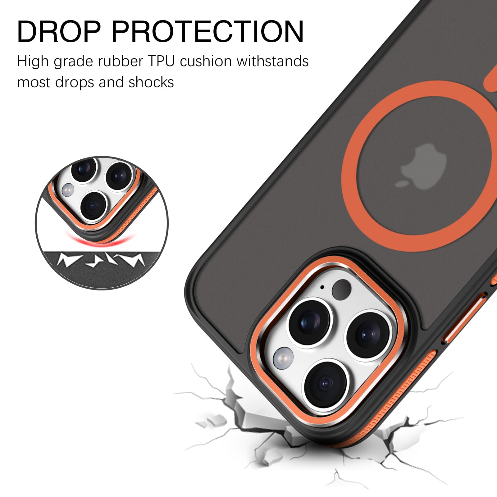 VENINGO Magnetica Cover per iPhone 16 Custodia Compatibile con MagSafe Cover Cassa Spaziale Con Bordo Placcato Magnetico Trasparente Custodia per iPhone 16 6,1 Pollice Viola Caldo