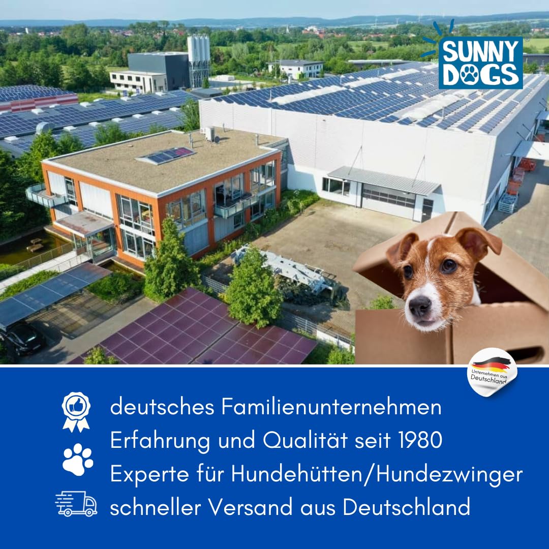 wetterfeste Hundehütte grau, Klappdach, 100x70x80 cm | 3-wandig vollisoliert (auch Dach und Boden)