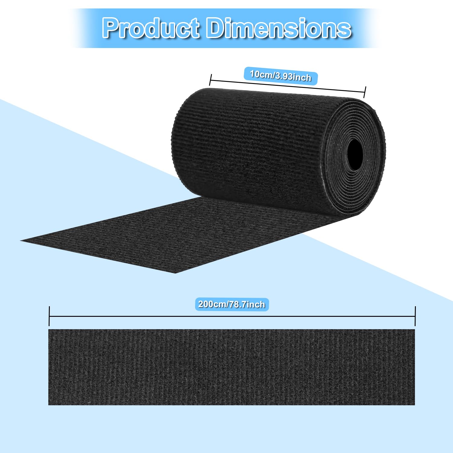 Cinta de reparación de tela autoadhesiva 10 cm x 2 m, cinta de reparación para tela apta para cortinas, sombrillas, lona y ropa para barcos, impermeable, lavable, recortable