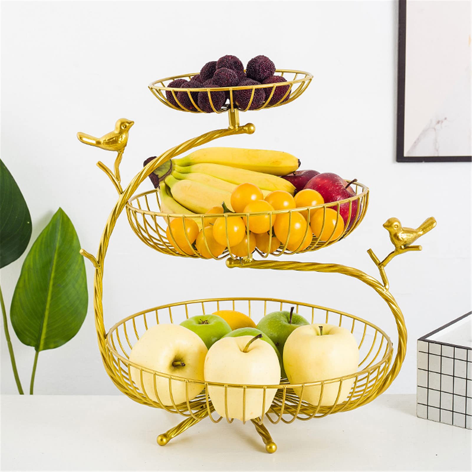 Marmeren fruitschaal wit 10 inch handgemaakte stenen kom | Decoratieve serveerschaal voor fruit, snacks en keukenorganizer