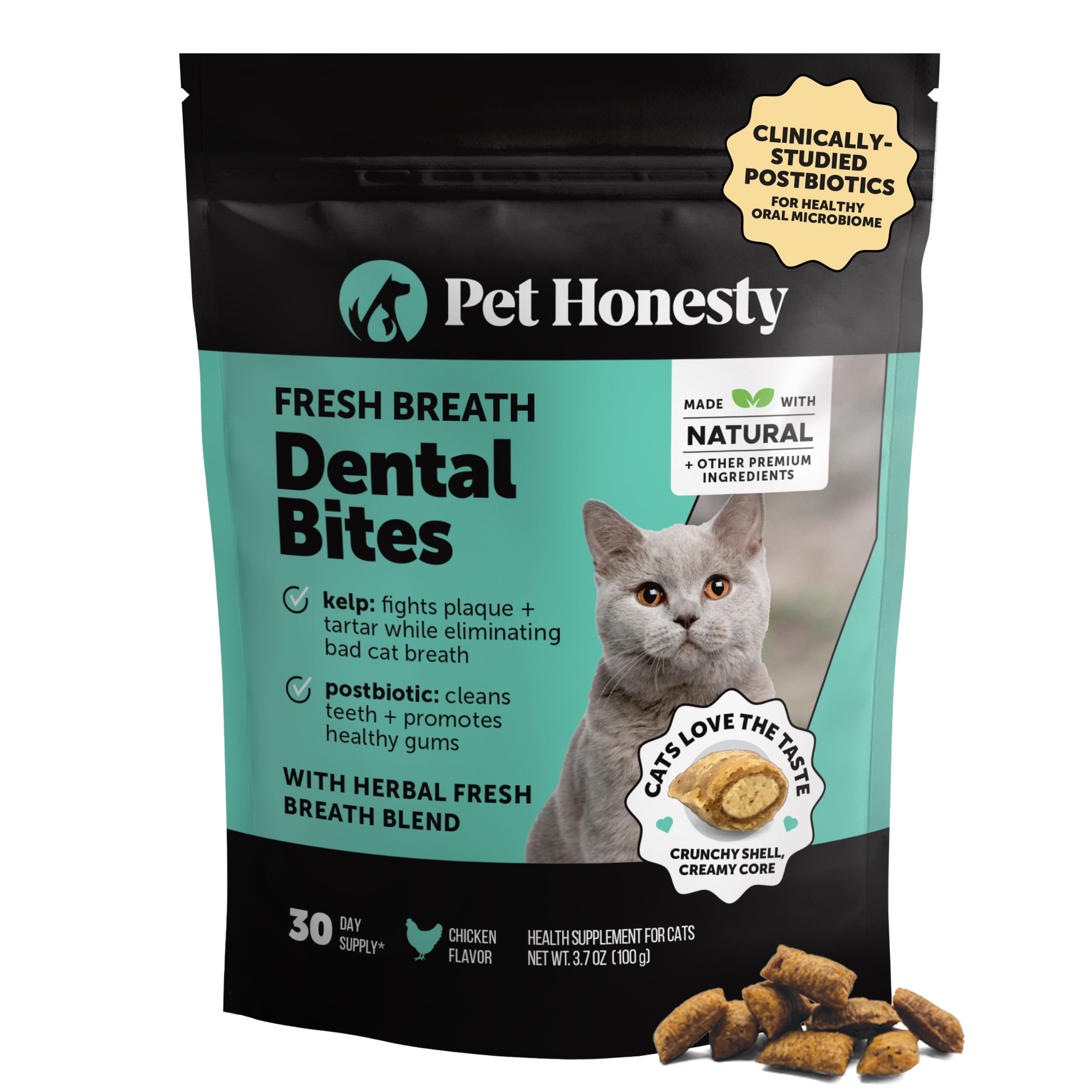 Pet Honesty Vet Approved Cat Teeth Cleaning Bites