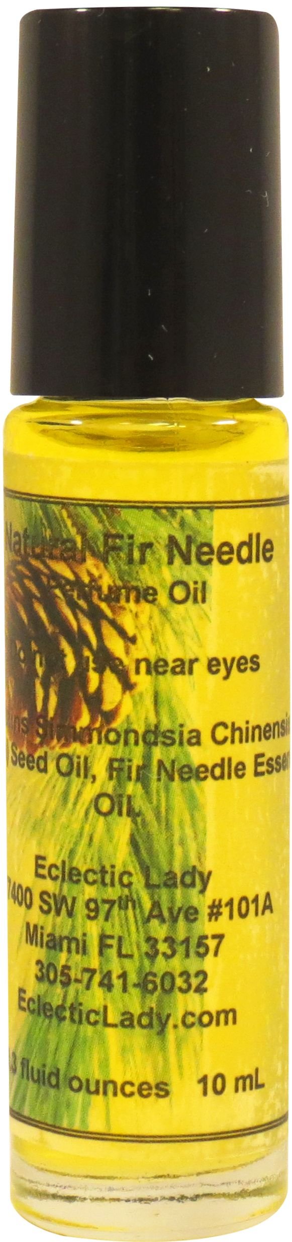 All Natural Fir Needle Perfume Oil, 0.3 Oz Portable Roll-On Fragrance with Long-Lasting Scent, Delightful Essential Oils and Jojoba Oil For Daily Use