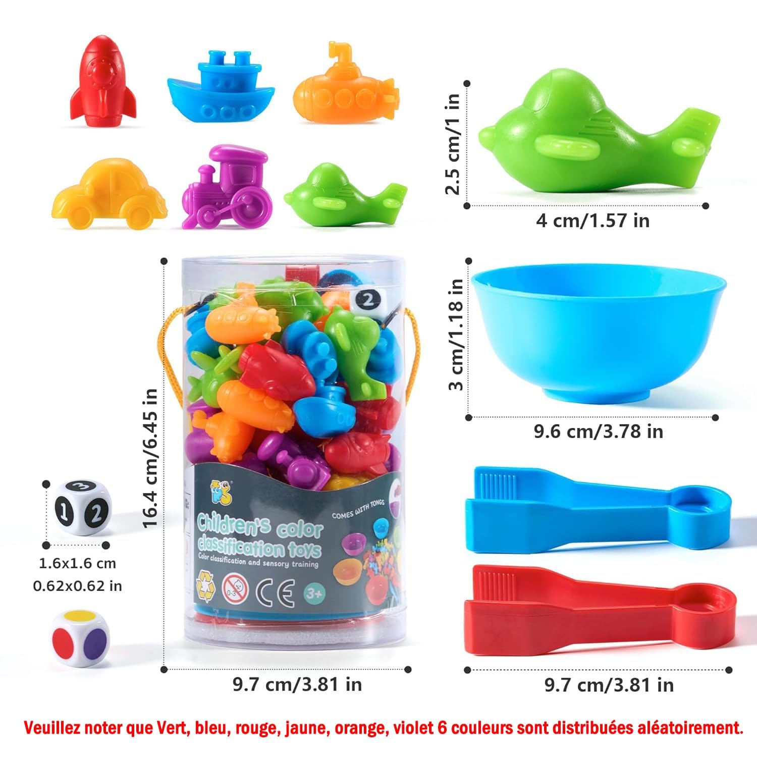 Jeu Éducatif Montessori 47 Pièces Comptage Tri Motricité 2-6 Ans sans BPA Apprentissage Formes