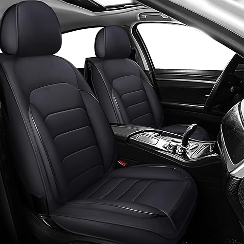 Miniatura 2 de Juego completo de accesorios para fundas de asiento de automóvil para Nissan Sentra 2005-2023, fundas de asiento delantero de cuero antideslizante