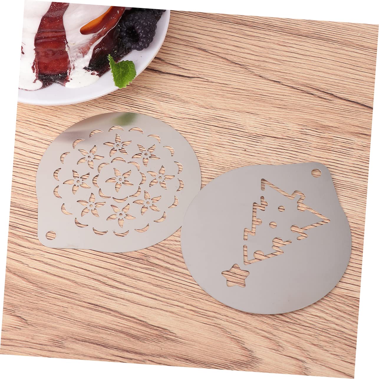 DOITOOL 3 Sets Mit 6 Cappuccino-latte-art-vorlagen Kaffee-schablonen Aus Edelstahl Einfach Zu Verwenden Und Zu Reinigen Für Kaffeekunst