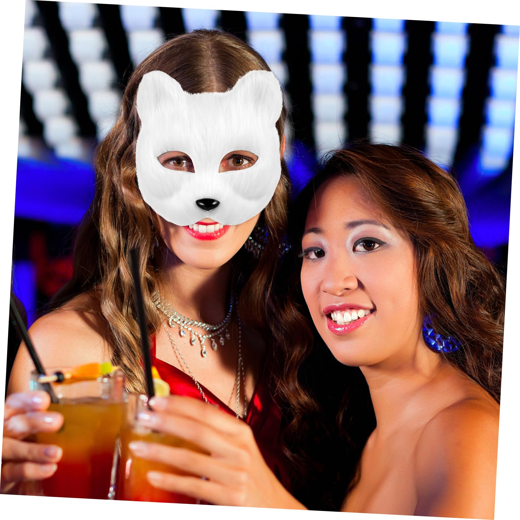 Ipetboom De Half Face Para Halloween y Fiesta De Disfraces Accesorio De Vacía Adultos