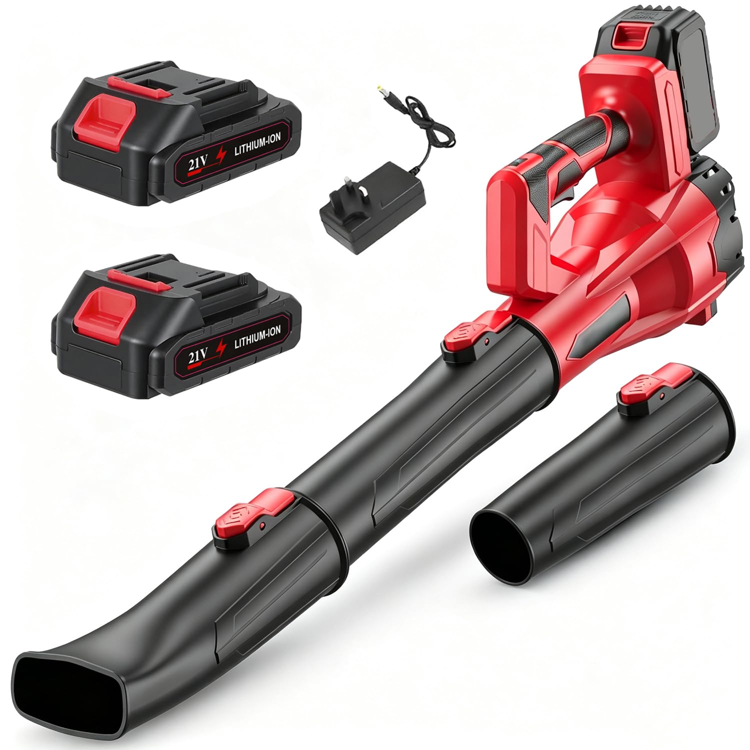 Cordless Leaf Blower,Garden Blowers with 2 * 2000mAh Battery and Charger
