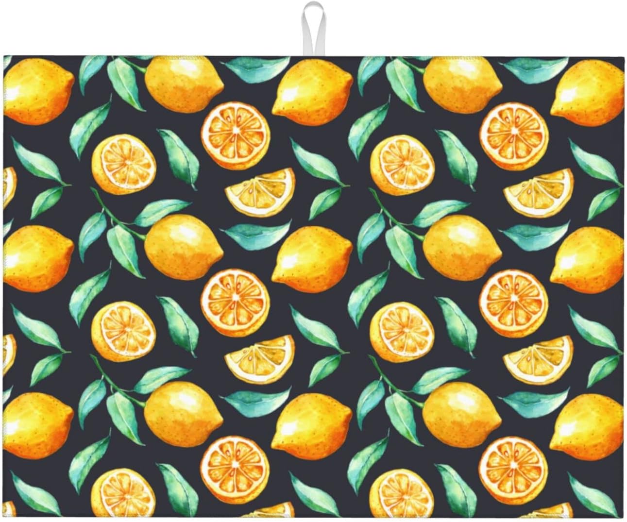 Yellow Lemon Watercolor Dish Drying Mat Super Zambia Ubuy