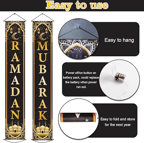 Miniatura 5 de Cartel de Día de los Muertos para puerta iluminado Día de los Muertos con luz LED, decoración de puerta de calavera de azúcar, cartel colgante de