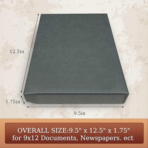 Miniatura 2 de Golden State Art, Archival - Caja de almacenamiento tipo folio de 9 x 12 pulgadas, diseño de concha con borde de metal, protege y almacena fotos,