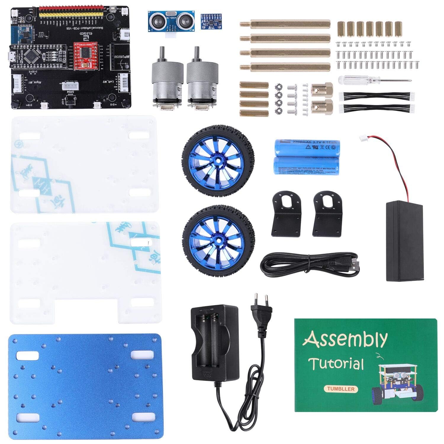 ELEGOO Tumbller Selbstbalancierender Roboter Auto Kit Kompatibel mit Arduino IDE, Mint Lernspielzeug STEM Kit für Kinder und Erwachsene