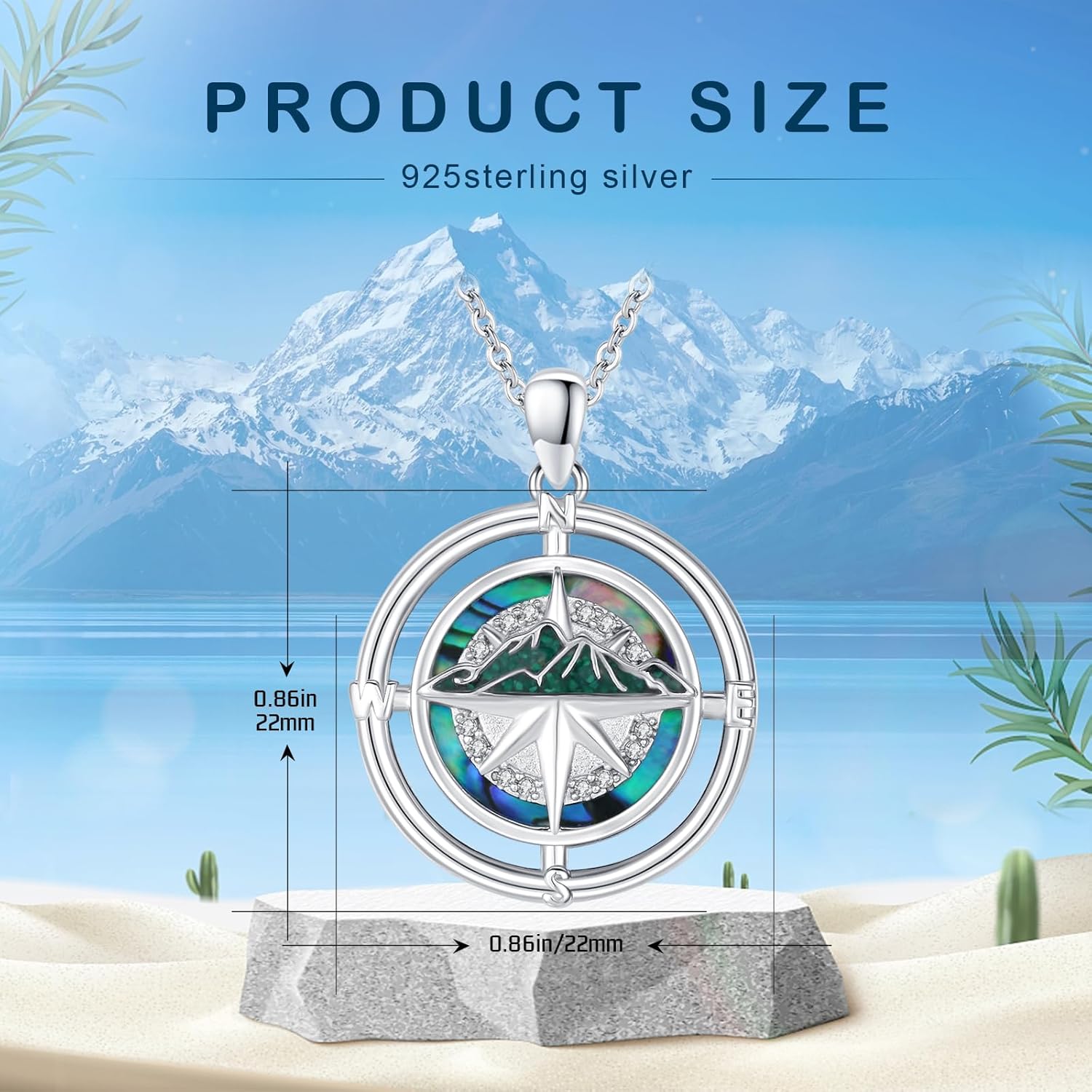 Midir&Etain Faith of A Mustard Seed Necklace S925 Sterling Silver Mountain Christian Pendant Necklace Religious Gifts Jewelry for Women - Image 4