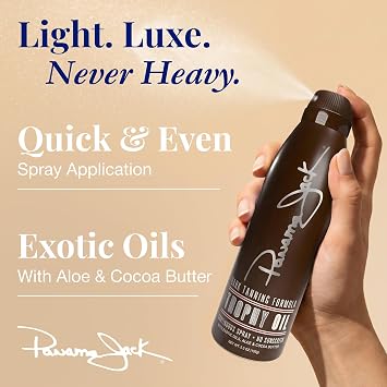 Panama Jack Panama Jack Trophy Suntan Oil - Contains No Sunscreen Protection (0 SPF), Light Formula with Exotic Oils, Aloe and Cocoa Butter, Tropical Fragrance, 5.5 OZ