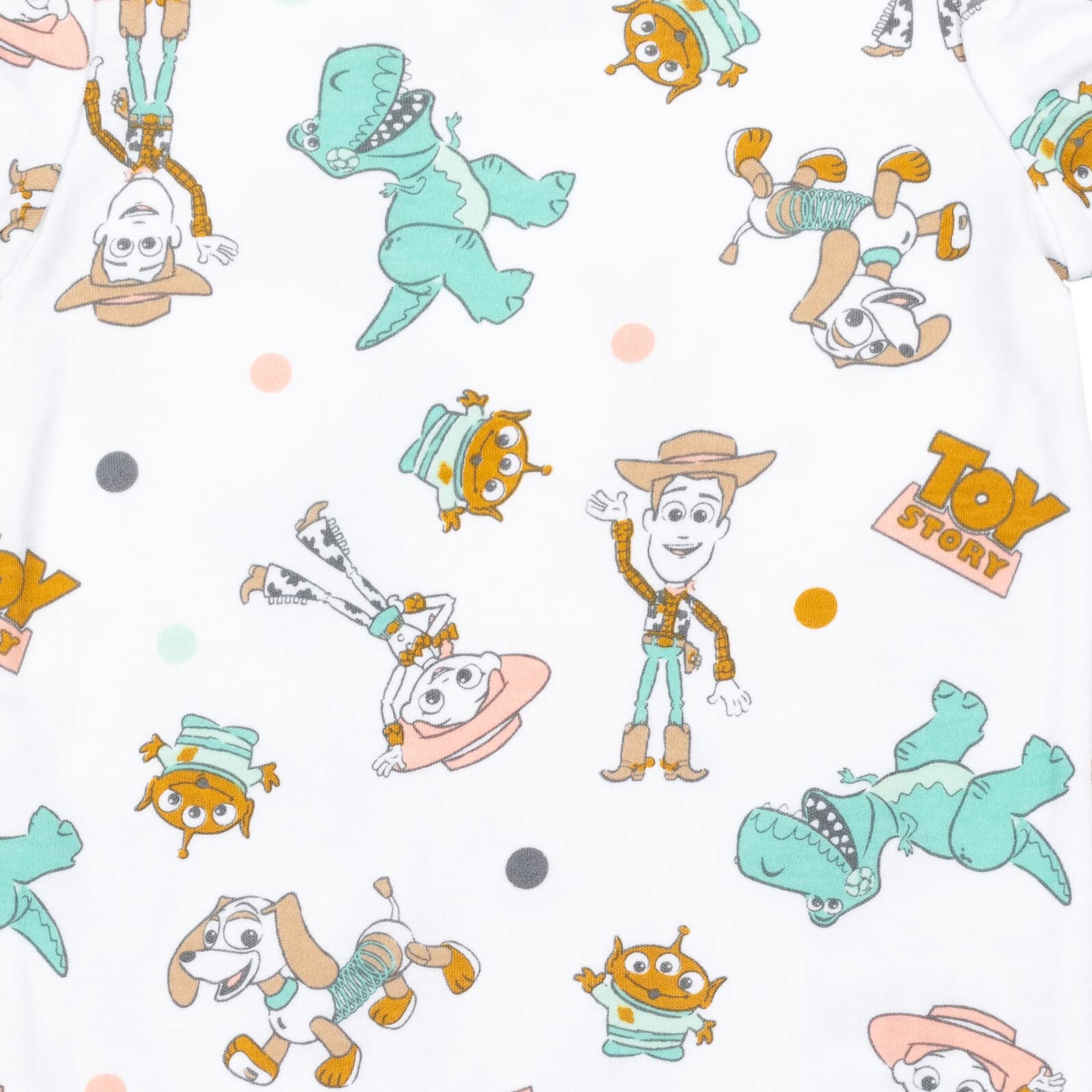 Toy Story Baby Mädchen Bodysuit, Jessie Bo Peep Buzz Woody, 5er-Pack, Weiß, Blau, Gelb, Rosa'