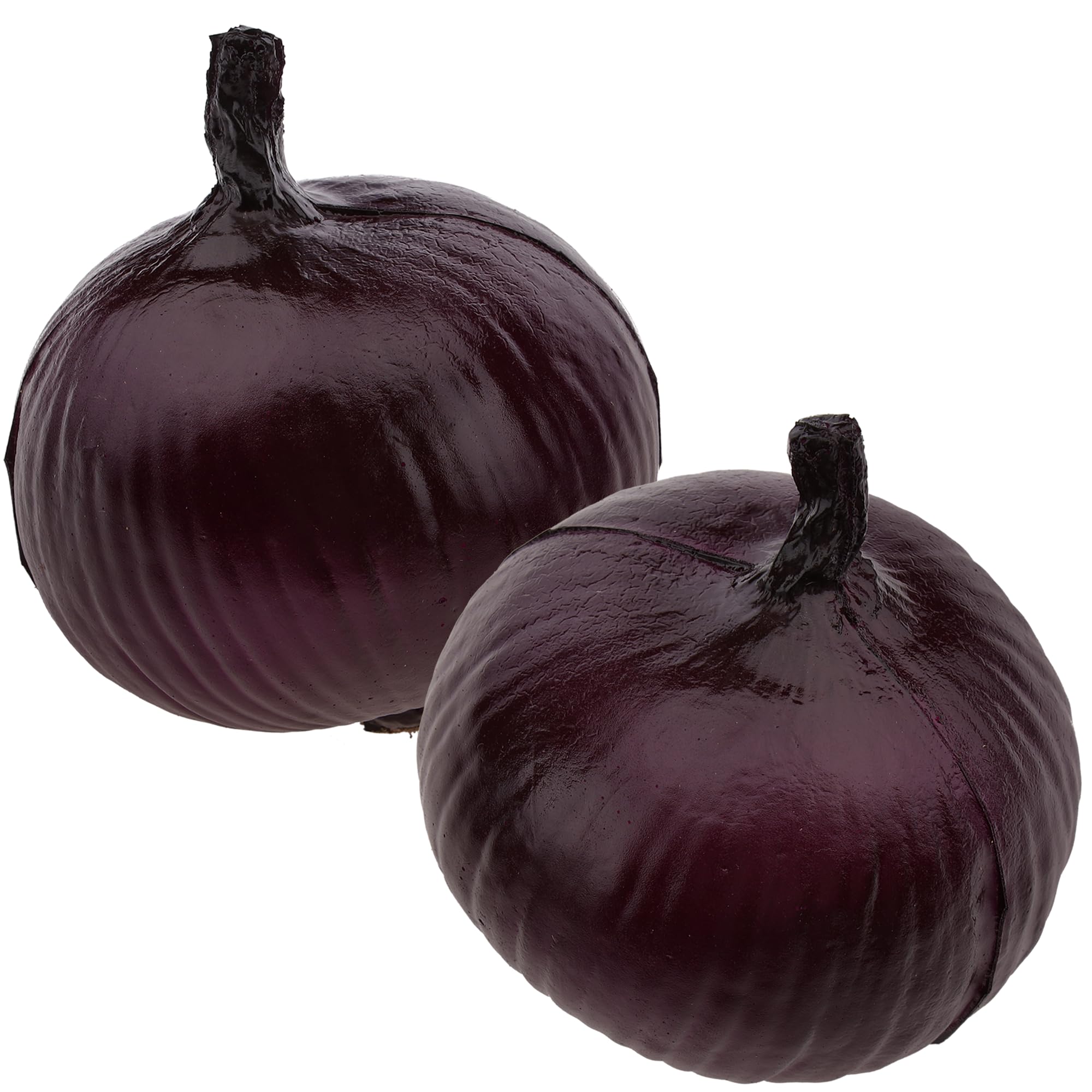 Cebolla morada artificial de simulación para decoración de cocina y hogar, 2 piezas