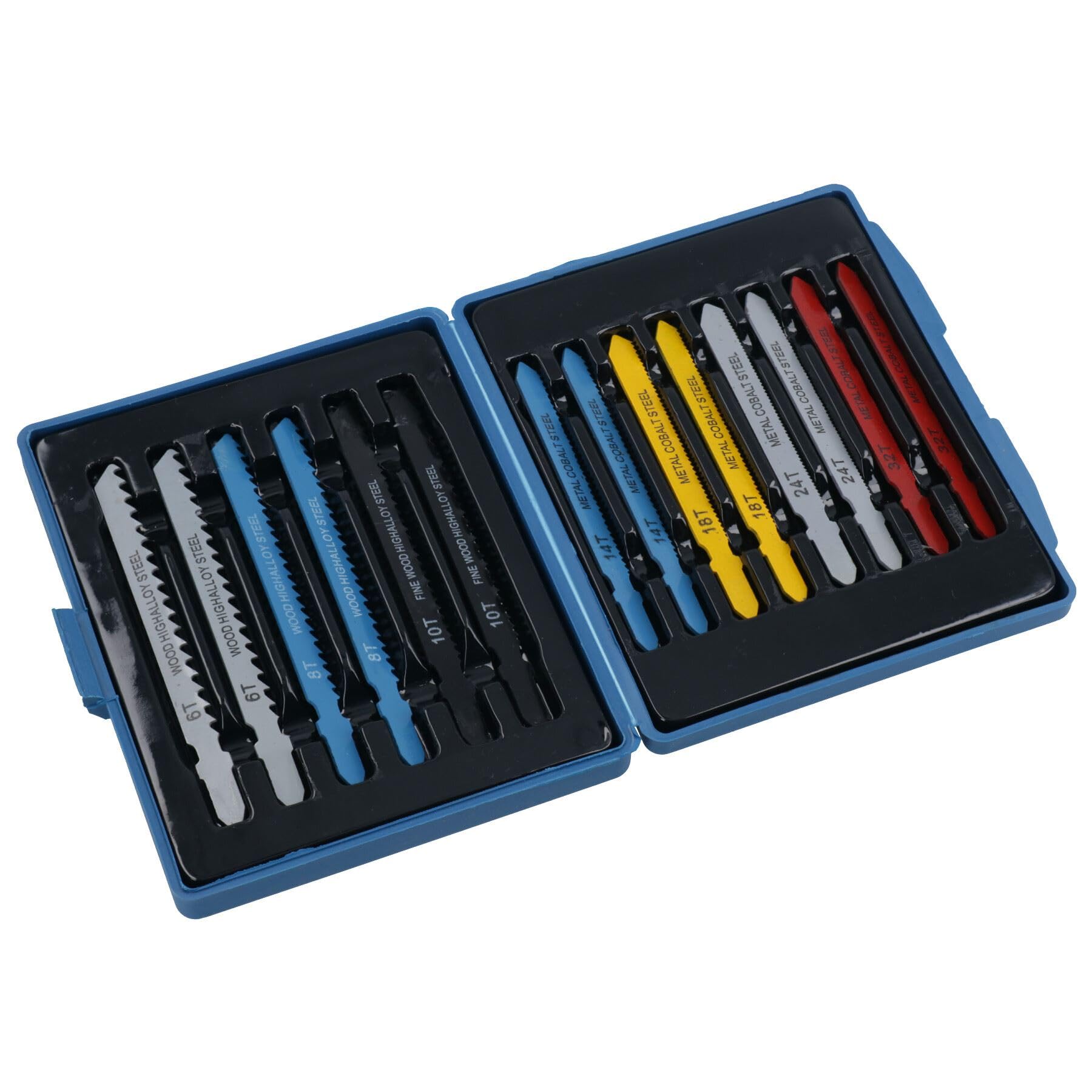 Set di 280 lame assortite per seghetto alternativo per metallo, legno, plastica, codolo a T, attacco Bosch